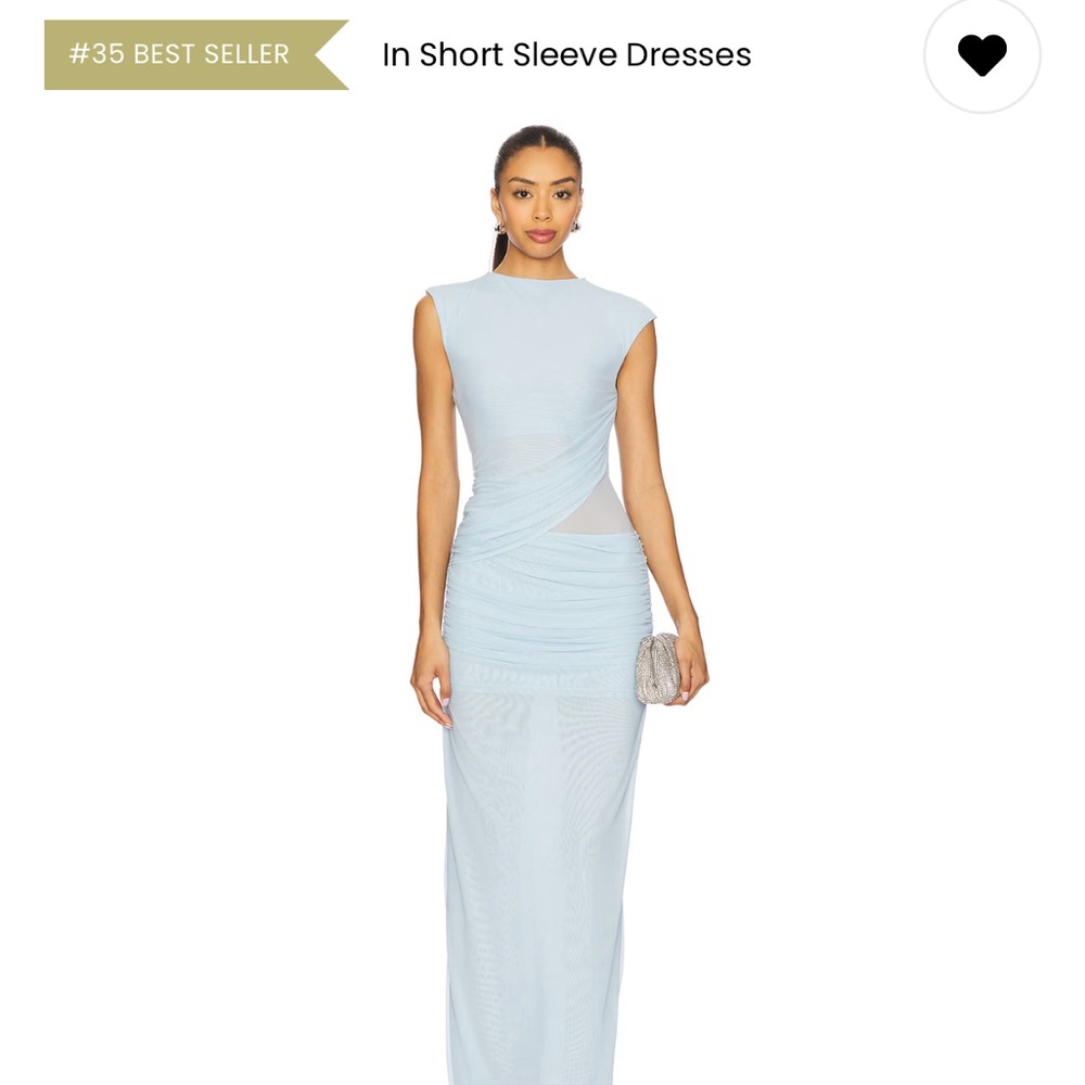 Elegant Sky Blue Sleeveless Maxi Dress